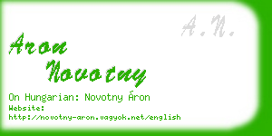 aron novotny business card