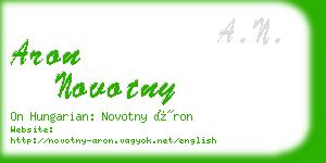 aron novotny business card